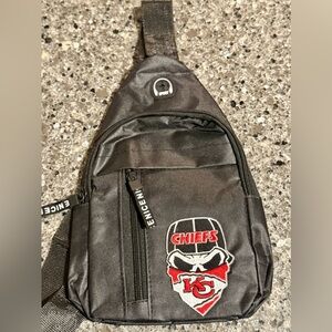 KC “Outlaw” Chiefs patched Black Sling Bag 6x9